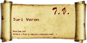 Turi Veron névjegykártya